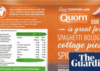 Quorn to be first major brand to introduce carbon labelling | Environment
