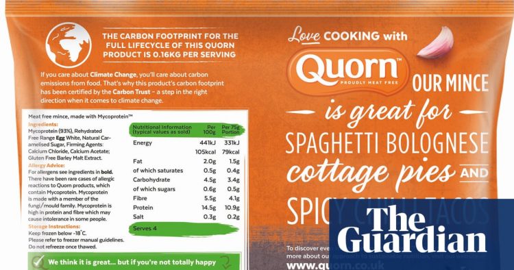 Quorn to be first major brand to introduce carbon labelling | Environment