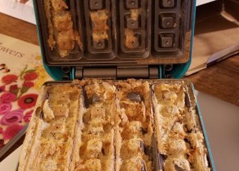 A “new” Amazon waffle maker arrived with a crusty old waffle inside