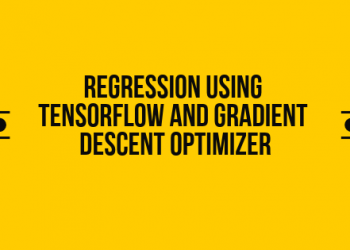 Regression using Tensorflow and Gradient descent optimizer
