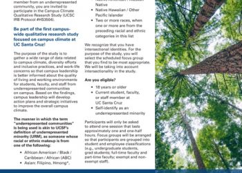Participate in a campus climate research study