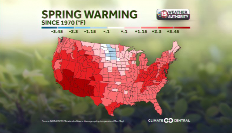 More days with temperatures above normal are part of a global warming pattern