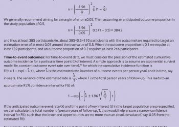 Calculating the sample size required for developing a clinical prediction model