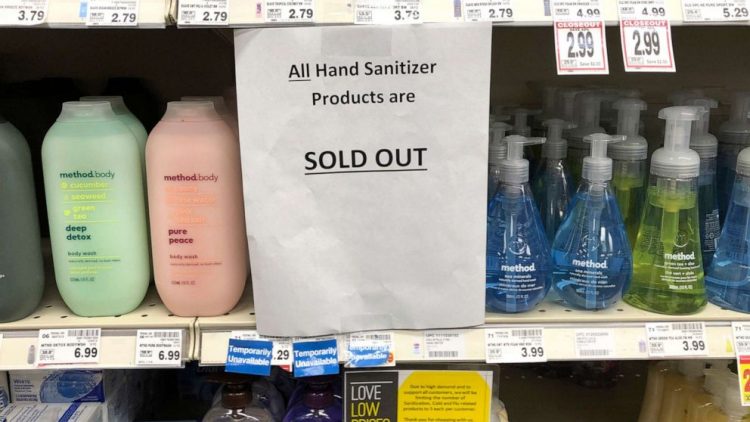 Americans hoarding hand sanitizer and face masks amid coronavirus fears
