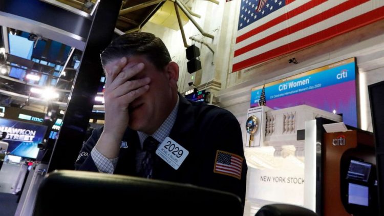 Dow sinks more than 2,000 points as oil prices plunge