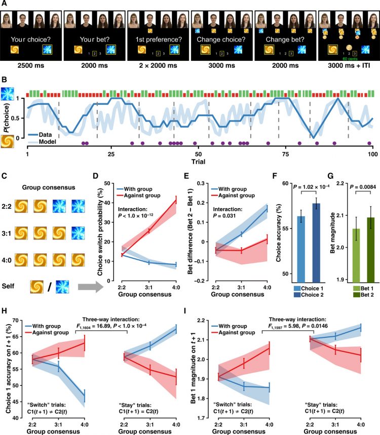 A brain network supporting social influences in human decision-making