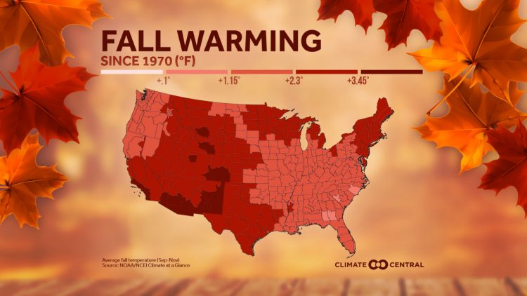 Fall trends in temperature across the U.S. | WTAJ