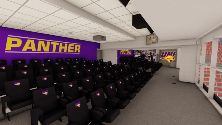 Donor gifts complete funding for the UNI-Dome football team meeting room | Education News