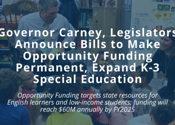 Governor Carney, Legislators Announce Bills to Make Opportunity Funding Permanent, Expand K-3 Special Education